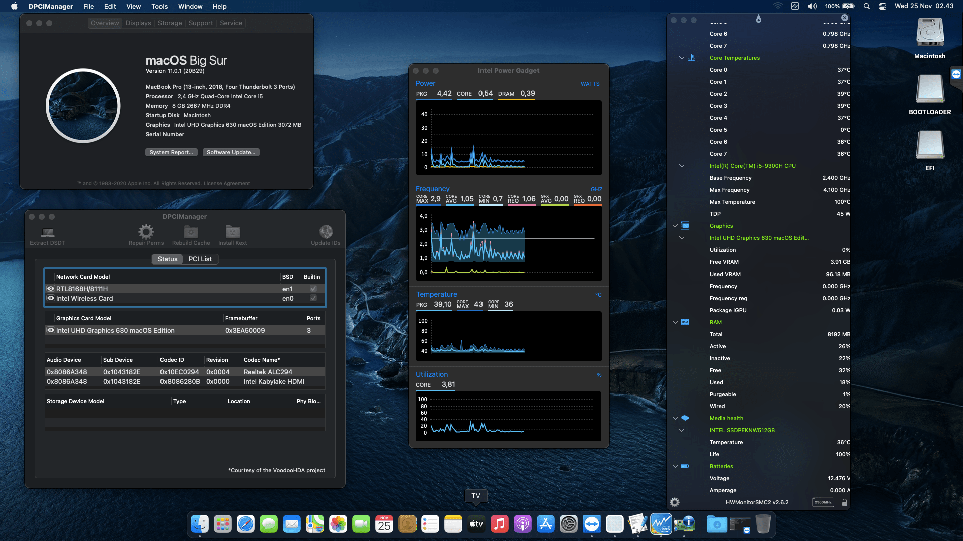 Success Hackintosh macOS Big Sur 11.0.1 Build 20B29 in Asus ROG Strix III G531GD-I505G3T